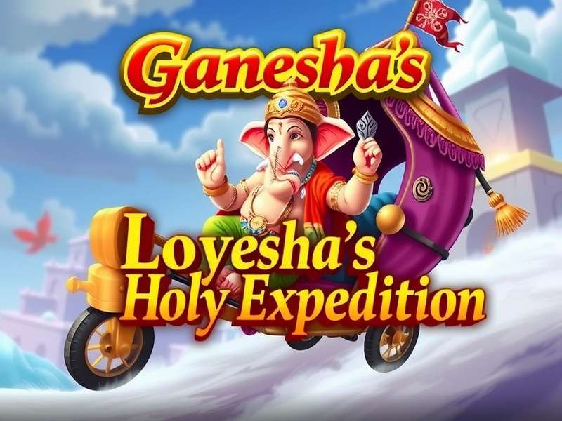 Ganesha S Holy Expedition game cover featuring Lord Ganesha on a divine chariot